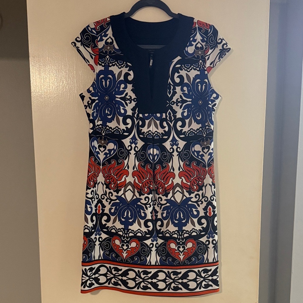 Laundry By Shelli Segal Black and Blue Floral Dress